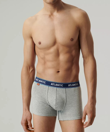 3MH-214 Bokserki męskie 3-pak Atlantic granatowy-koralowy-szmaragdowy