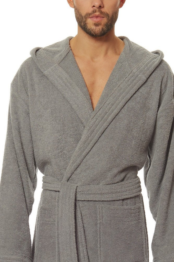 2104 Szlafrok Męski Frotte L&L - navy 