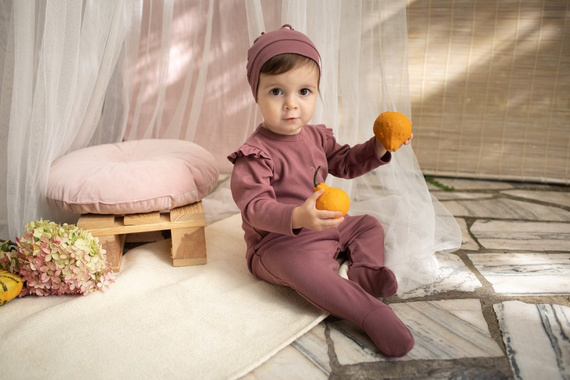 Tres Bien Pajac dla dziewczynki Pinokio - róż ciemny