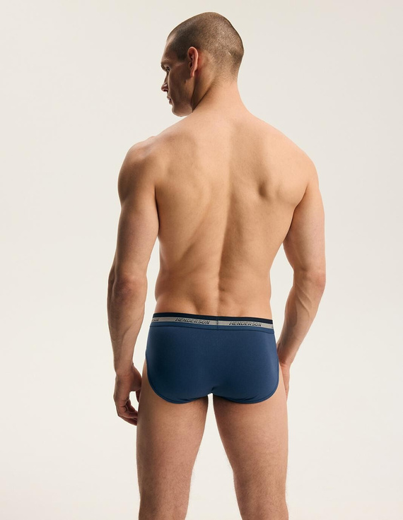 Slipy Męskie Henderson Far 45787 2-Pak Bawełniane Szare i Jeans