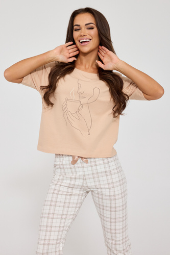 Piżama damska Cornette 775/340 Morning 100% bawełna 7/8