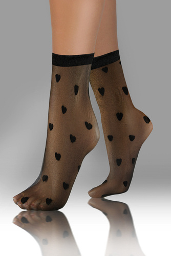 Skarpetki damskie Sesto Senso wzór 04 serca
