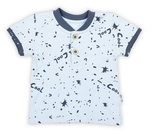 185138 Bluzka typu polo z krótkim rękawem "Maks" Nicol - niebieski