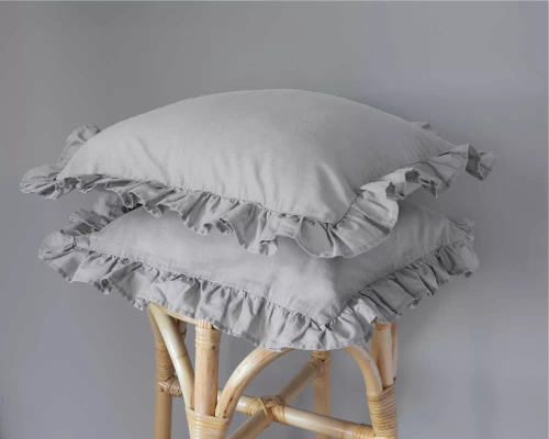 Pure 23 Pościel bawełniana jednobarwna Detexpol szary jasny