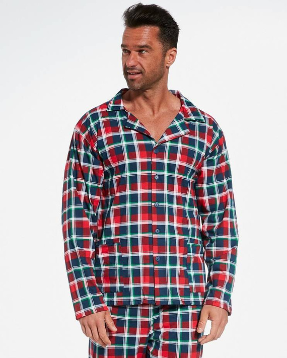 Cornette 905/253 Jimmie Piżama męska rozpinana - granatowy