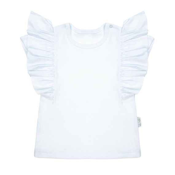 163574 Bluzka bawełniana z krótkim rękawem Nicol  - biały