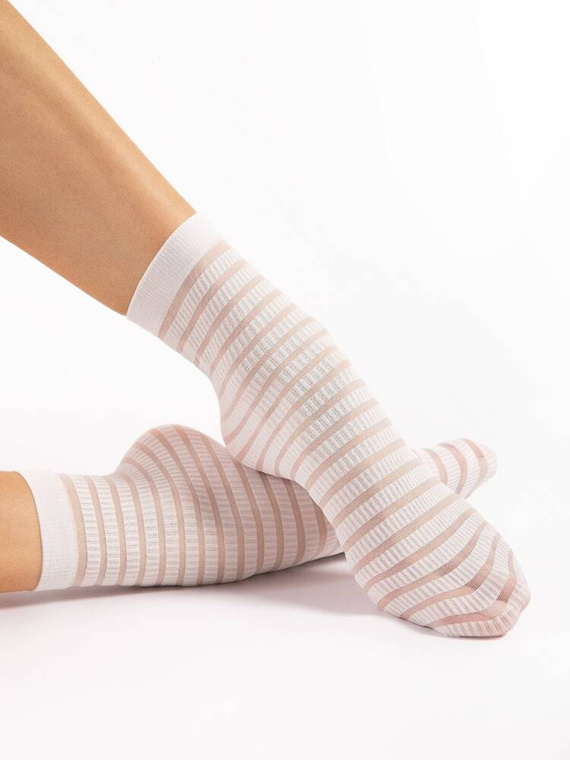 G 1182 Izzy Skarpetki 20den Fiore white