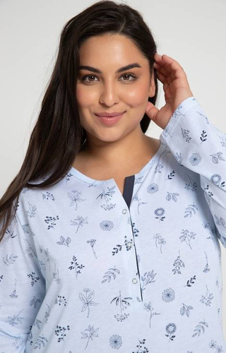 3011 Magnolia Koszula nocna Taro- błękitny