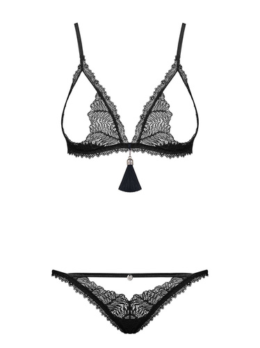 Romanesa set komplet 2-częściowy Obsessive czarny 