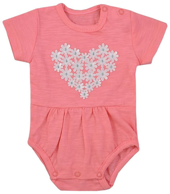 Body niemowlęce krótki rękaw "MARCELINKA" Koala- różowy