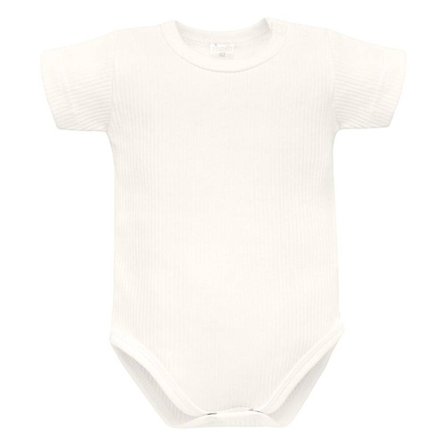 Lovely Day Body z krótkim rękawem Pinokio -ecru prążek