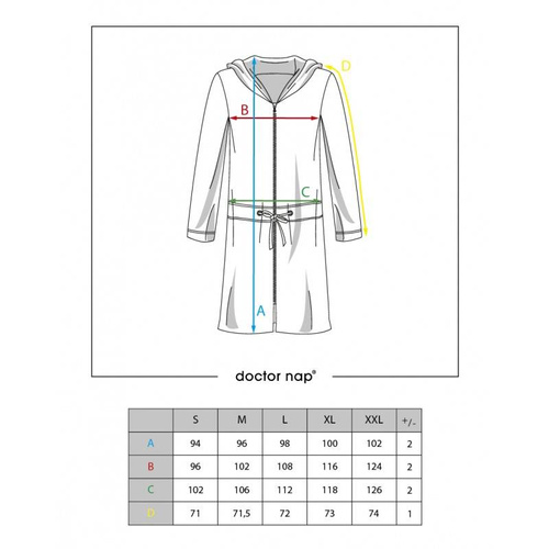 1008 Szlafrok damski Doctor Nap - black