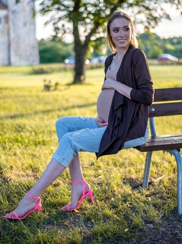 552 Letni Kardigan Sweterek Damski MIRACLE - czarny