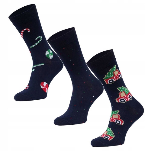 A63 Skarpety Premium A'3 Cornette - granatowy (auto)