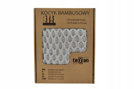 Squares Kocyk bambusowy Terjan - Silver
