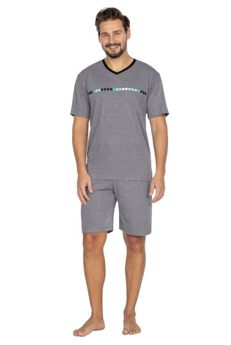 454  Piżama męska  Regina -szary