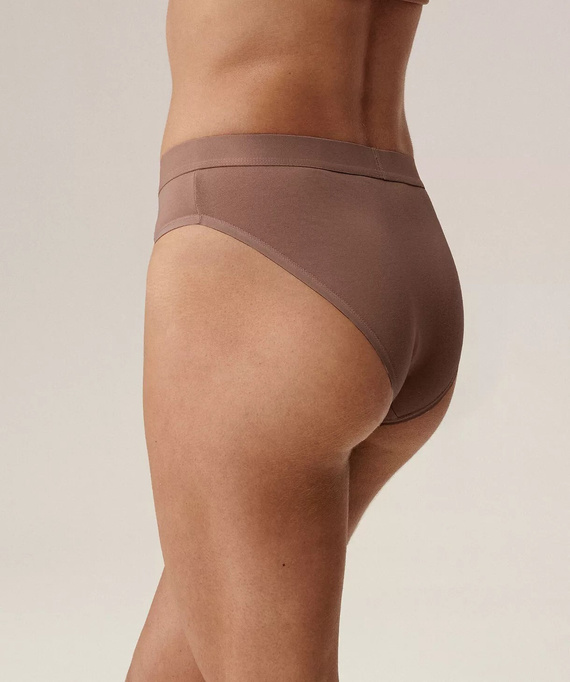 Figi 3CLP-012B Sport A’3 – damskie figi bawełniane, 3-pak, cappucino czekoladowy czarny	