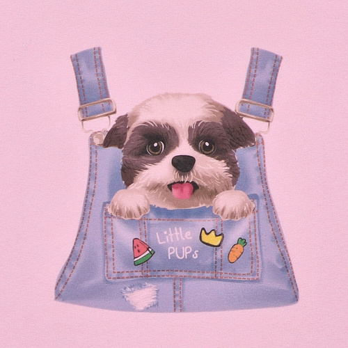 KAR-4004/ROZ T-shirt dziewczęcy z krótkim rękawem Lagarto Verde różowy