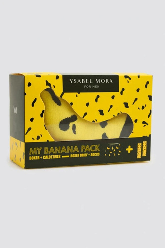 Ysabel Mora 20474 Komplet Męski Bokserki + Skarpety Banany Bawełna