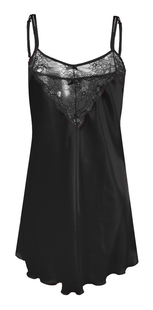 Carla Koszulka damska satynowa DKaren - czarny