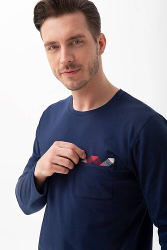 805 Piżama Męska Luna granatowy