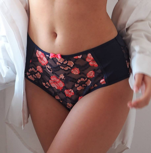 19123 Demi Figi damskie pełne Mediolano granatowy