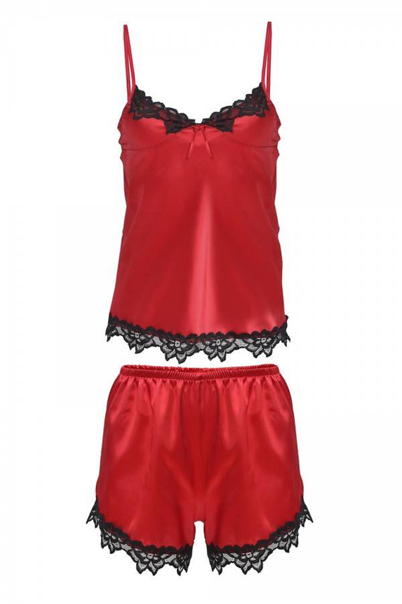 Viola Komplet piżama damska DKaren czerwony