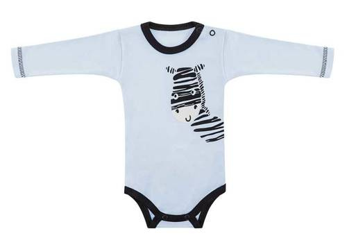 Body z długim rękawem "Zebra" Terjan - niebieski