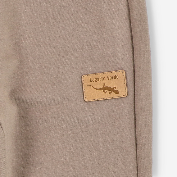 KAR-0040/BRA Spodnie dresowe dla chłopca Lagarto Verde - brązowy