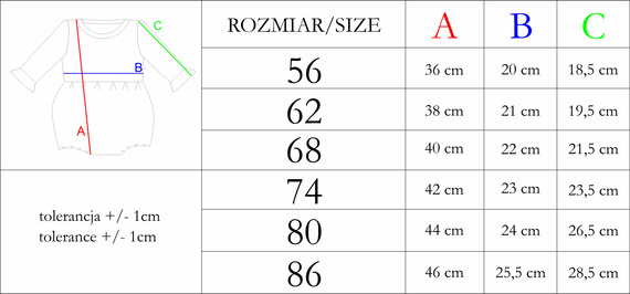 209152 Rampers z długim rękawem "Rosy" Nicol