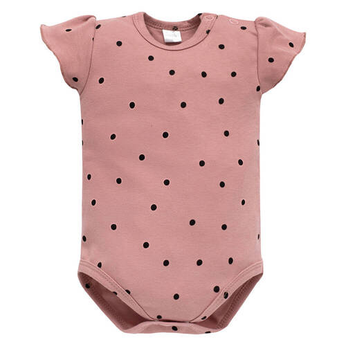 Tres Bien Body z krótkim rękawem Pinokio - róż groszki