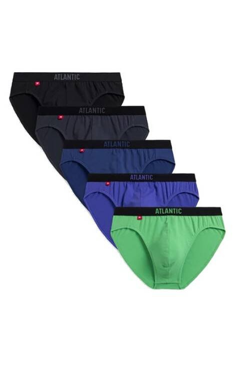 5SMP-004/24 A'5 Slipy męskie Atlantic - czarny-fioletowy-niebieski