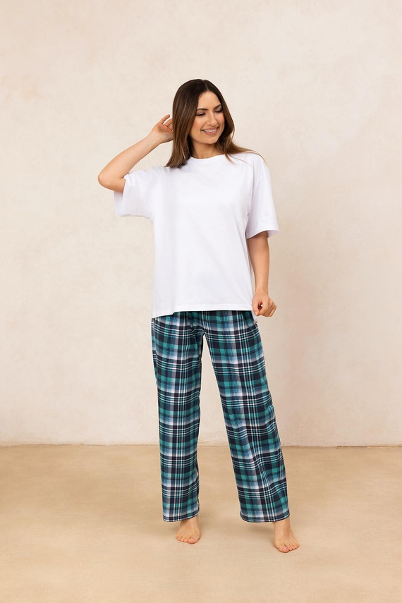 Piżama damska Regina 725/25 zielony– bawełna, krótki rękaw, wygodna i stylowa