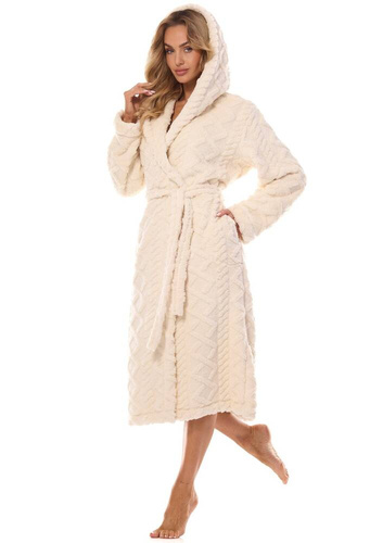 2402 Geo Long Szlafrok damski długi L&L ecru