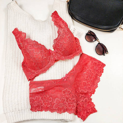 M-053/22 Carmela Biustonosz Usztywniany Mat terracota