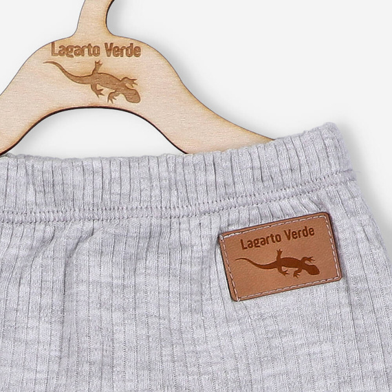 KAR-0005/SZM Półśpiochy z dzianiny prążkowej Lagarto Verde - Szary