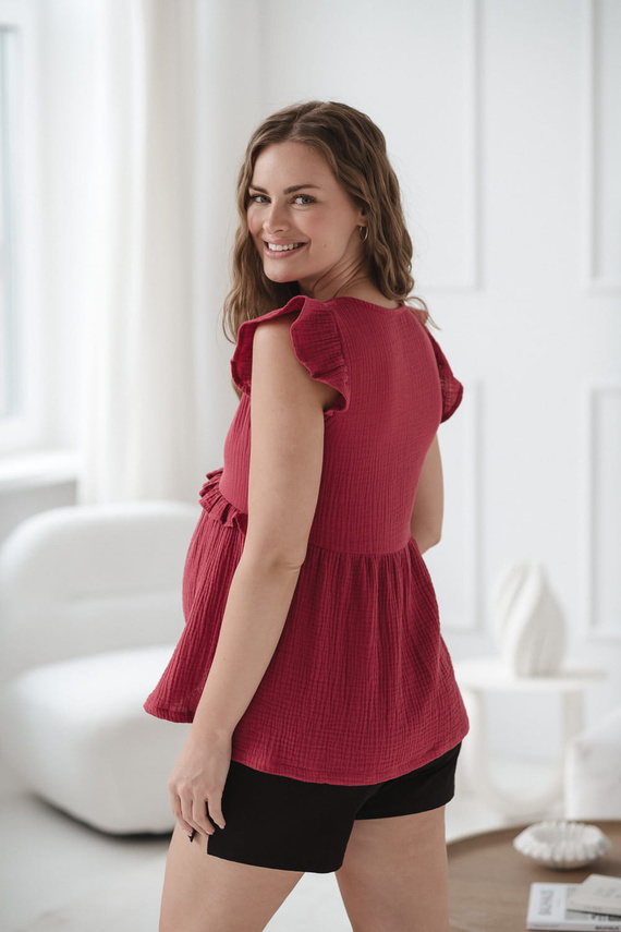 Milky Butterfly Bluzka ciążowa i do karmienia – wygoda i styl Milk&Love malinowy