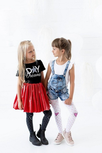 1922 Yes/No 3D 40 den Rajstopy dziewczęce Knittex bianco