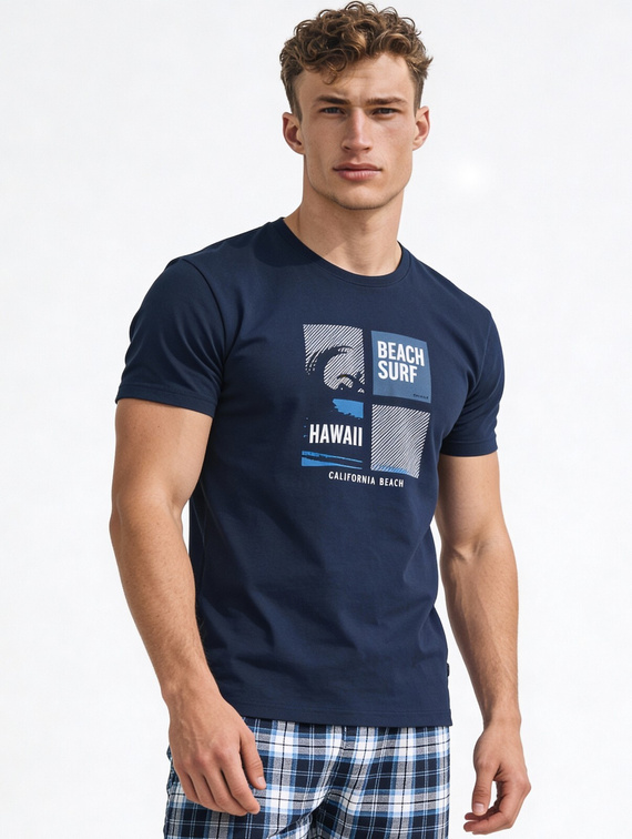 Cornette F&Y 551/56 Hawaii– młodzieżowa piżama chłopięca 100% bawełna z krótkim rękawem