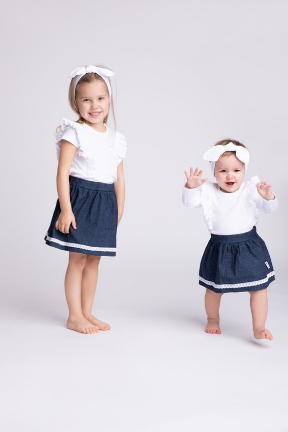 169050 Spódniczka bawełniana "Mix" Nicol - jeans