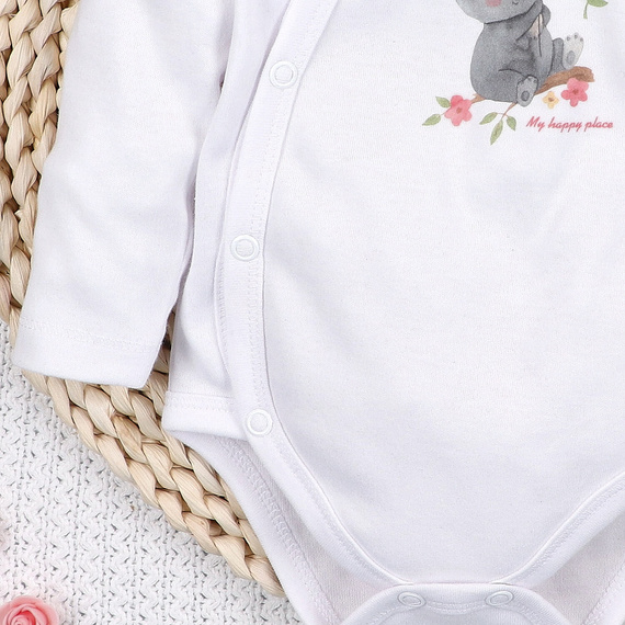 ABN-5632 Bawełniane body kopertowe Słodka Koala Nini organic 100% PL produkcja