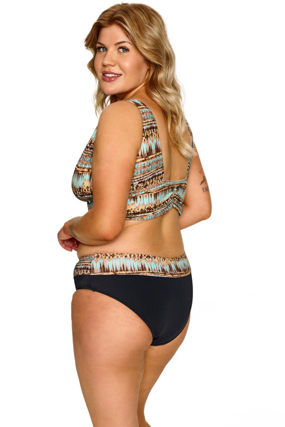Top kąpielowy Lupoline Nicole Soft wzorzysty modelujący biust bez fiszbin