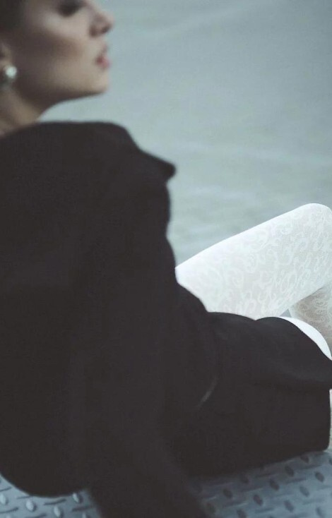 1235 Perse Rajstopy Gabriella ecru– ornamentowe 60 den, technologia 3D