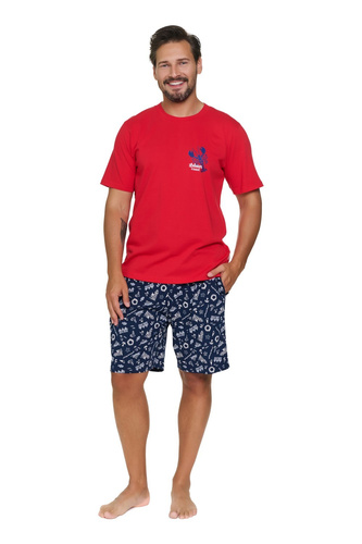 Piżama Męska Doctor Nap 7553 Sunny Coast Bawełniana Krótkie Spodenki