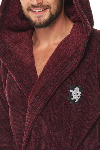 Bruce Szlafrok Męski L&L - szary melanż