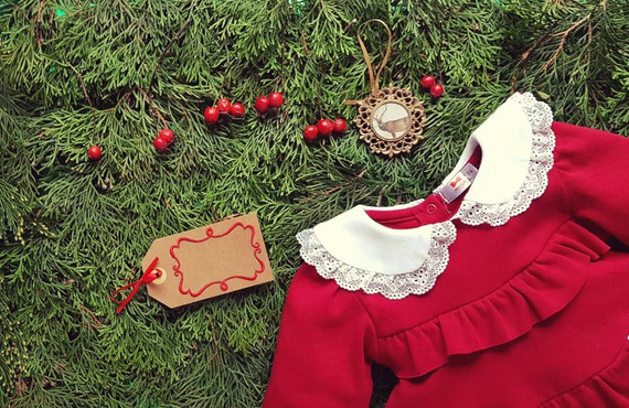 M174 Merry Cherry Sukienka z kołnierzykiem Marija - bordowy