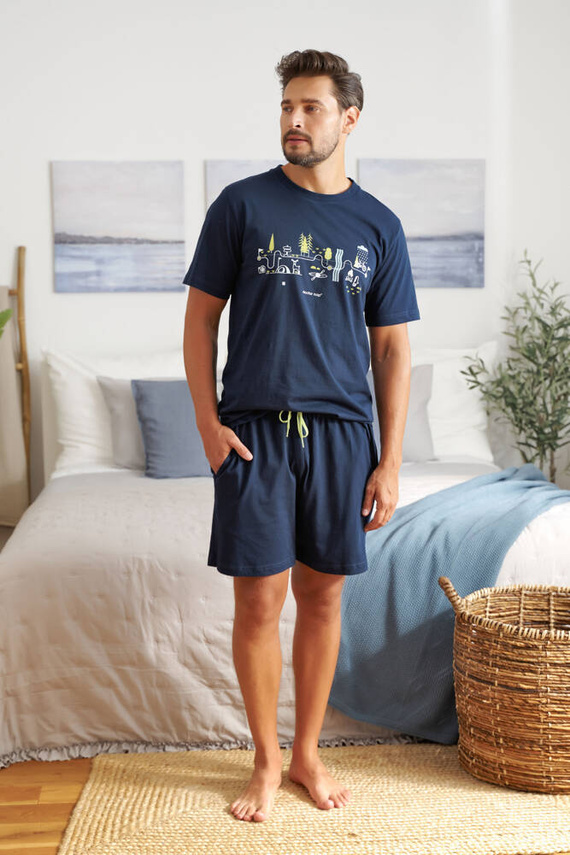 5355 Piżama Męska Doctor Nap - navy blue