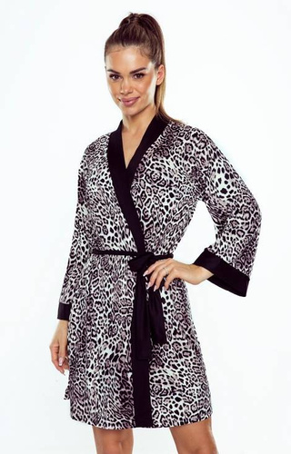 Shanti Szlafrok damski Eldar czarny-panterka