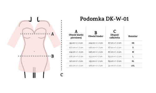 DK-W-01 Podomka Szlafrok Damski Dkaren - czarny