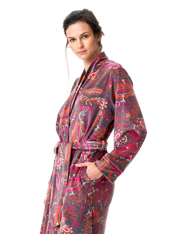 LGD 782 Szlafrok Damski Key - mocca/wzór